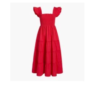 Hill House: Nap Dress! Raspberry Red. 

Sleeveless Ruffle Dress